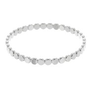 Anillo fino - redondo aplanado - Tamaño 57 - Plata 925 x1