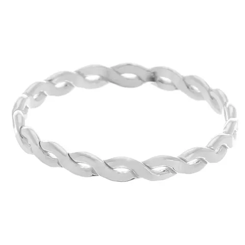 Anillo fino retorcido - Efecto olas - Tamaño 57 - Plata 925 x1