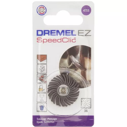 DREMEL® EZ SpeedClic: Cepillo abrasivo fino - grano 36 (471S) x1