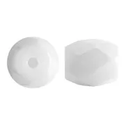 Cuentas de cristal Baros® de Puca® 6x5 mm Opaque White Ceramic Look x10g