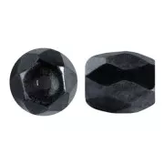 Cuentas de cristal Baros® de Puca® 6x5 mm Jet Hematite x10g