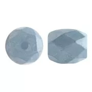 Cuentas de cristal Baros® de Puca® 6x5 mm Opaque Blue Ceramic Look x10g