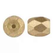 Cuentas de cristal Baros® de Puca® 6x5 mm Gold Mat x10g