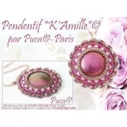 Cuentas de cristal Konos® de Puca® 4x2 mm Dark Violet Metallic Mat x10g