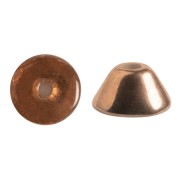 Cuentas de cristal Konos® de Puca® 4x2 mm Crystal Capri Gold x10g