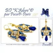 Cuentas de cristal Konos® de Puca® 4x2 mm Crystal Capri Gold x10g