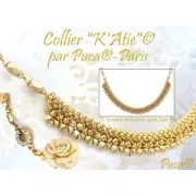 Cuentas de cristal Konos® de Puca® 4x2 mm Crystal Capri Gold x10g