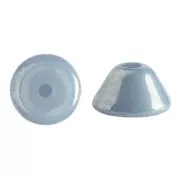 Cuentas de cristal Konos® de Puca® 4x2 mm Opaque Blue Ceramic Look x10g