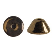 Cuentas de cristal Konos® de Puca® 4x2 mm Dark Gold Bronze x10g|raw }}