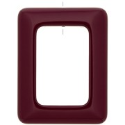 Colgante rectangular de resina hueca 45x35 mm - Lie de vin x1
