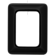 Pendentif rectangle évidé en résine opaque 45x35 mm - Noir x1|raw }}