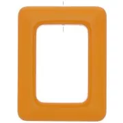 Colgante rectangular de resina opaca 45x35 mm - Mostaza x1