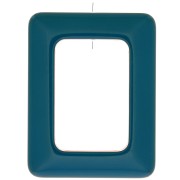 Colgante rectángulo de resina opaca 45x35 mm - Azul pato x1|raw }}