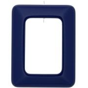 Colgante rectángulo de resina opaca 45x35 mm - Azul marino x1