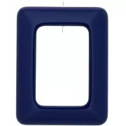 Colgante rectángulo de resina opaca 45x35 mm - Azul marino x1