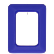 Colgante rectangular de resina opaca 45x35 mm - Azul Real x1|raw }}