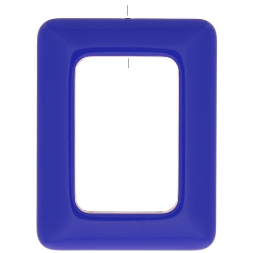 Colgante rectangular de resina opaca 45x35 mm - Azul Real x1