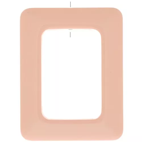 Colgante rectángulo de resina opaca 45x35 mm - Albaricoque x1
