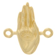 Entrepieza mano 20x18 mm - motivo ojo - dorado ojo fino x1