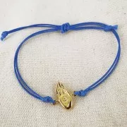 Entrepieza mano 20x18 mm - motivo ojo - dorado ojo fino x1