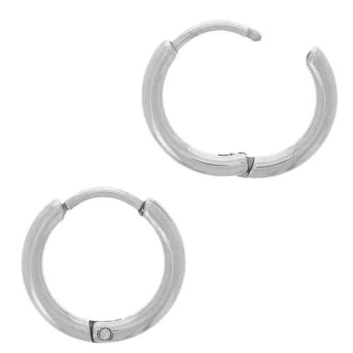 Dormeuses redondos criollos 14 mm - Acero inoxidable 304L x2