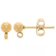 Pernos de bola de 4 mm con anillo cerrado - Acero inoxidable 304 Dorado x2