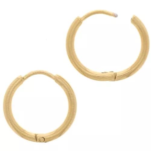 Dormeos redondos criollos 16 mm - Acero inoxidable 304L Dorado x2
