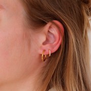 Dormeos redondos criollos 16 mm - Acero inoxidable 304L Dorado x2