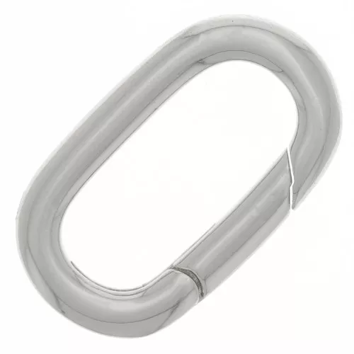Cierre de langosta ovalado 22x13 mm - Rodio x1