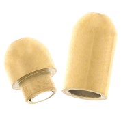 Cierre magnético de 15 mm para cordón de 2 mm - Acero inoxidable dorado 304 x1