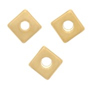 Cuentas rondelle cuadradas - Heishi - 4 mm - Chapado en dorado x10|raw }}