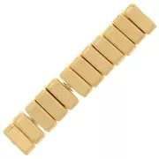 Cuentas rondelle cuadradas - Heishi - 4 mm - Chapado en dorado x10