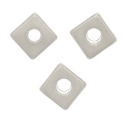 Cuentas rondelle cuadradas - Heishi - 4 mm - Plateado antiguo x10|raw }}