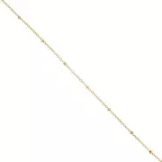 Cadena de malla Forçat de 1,8 mm con cuentas aplanadas Acero inoxidable 304, Dorado x99cm