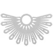 Colgante étnico medio sol 15x25 mm - excluido Perles&Co - Chapado en plata fina