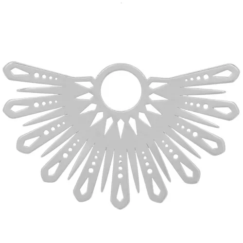 Colgante étnico medio sol 15x25 mm - excluido Perles&Co - Chapado en plata fina