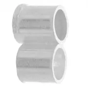 Tapón doble 10x6 mm para cordón de 4 mm - Plata 925 x1