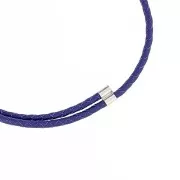 Tapón doble 10x6 mm para cordón de 4 mm - Plata 925 x1