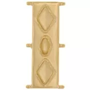 Cymbal Conector de cuentas Delica 11/0 31x14 mm Gerakari - Dorado con oro fino x1