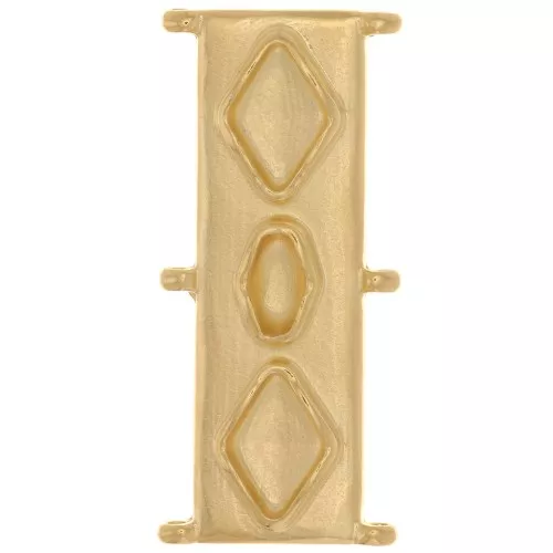 Cymbal Conector de cuentas Delica 11/0 31x14 mm Gerakari - Dorado con oro fino x1