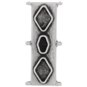 Cymbal - Conector de cuentas Delica 11/0 31x14 mm Gerakari - Plata antigua