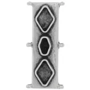 Cymbal - Conector de cuentas Delica 11/0 31x14 mm Gerakari - Plata antigua