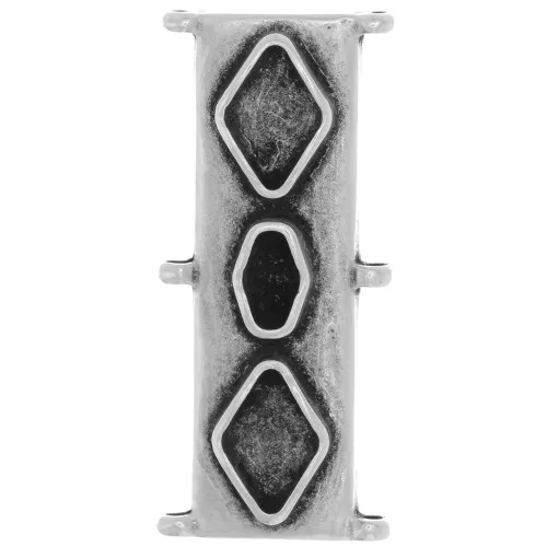 Cymbal - Conector de cuentas Delica 11/0 31x14 mm Gerakari - Plata antigua