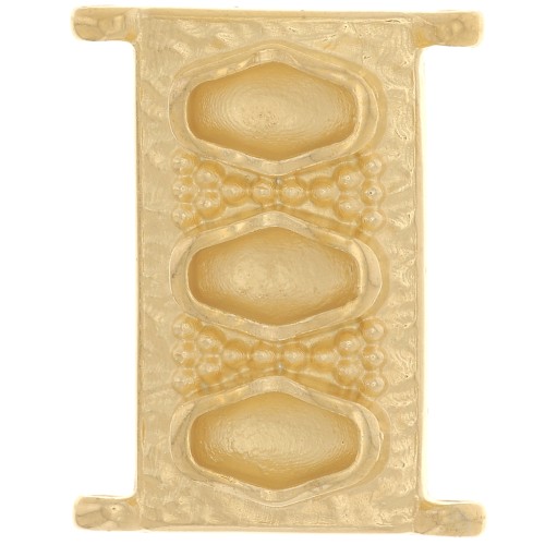 Cymbal - Conector de cuentas Delica 11/0 18x14 mm Korakas - Dorado x1