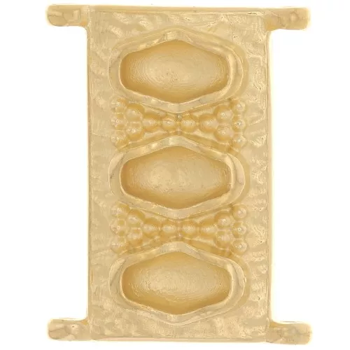 Cymbal - Conector de cuentas Delica 11/0 18x14 mm Korakas - Dorado x1