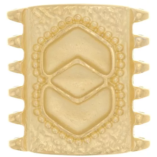 Cymbal - Conector de perlas SuperDuo 24x23 mm Pitrofos - Dorado con oro fino x1