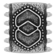 Cymbal - Conector de cuentas Pitrofos SuperDuo 24x23 mm - Plata antigua x1|raw }}