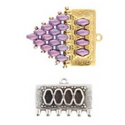 Cymbal - SuperDuo Bead Weaving Tip 16x24 mm Kalyvari VI - Plata envejecida