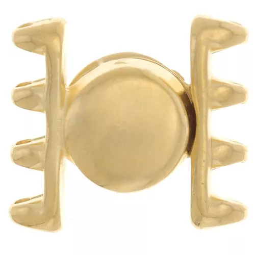Platillo Cierre magnético para cuentas SuperDuo 15x17 mm Ateni IV - Dorado con oro fino x1