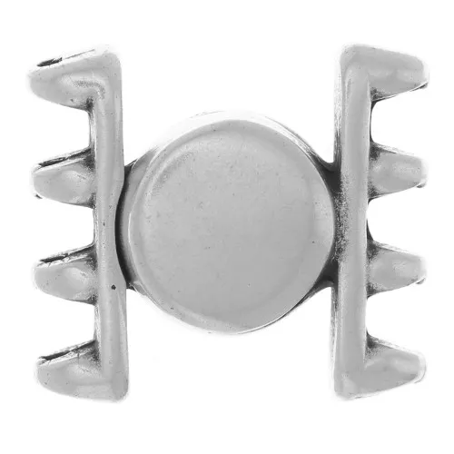 Platillo Cierre magnético para cuentas SuperDuo 15x17 mm Ateni IV - Plateado envejecido x1